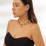 Punk CCB Thick Choker Necklace for Women Hiphop Chunky Collar Gift