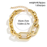 Punk CCB Thick Choker Necklace for Women Hiphop Chunky Collar Gift