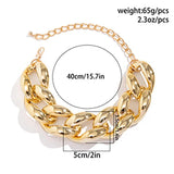 Acrylic Geometric O-chain Choker Necklace Punk