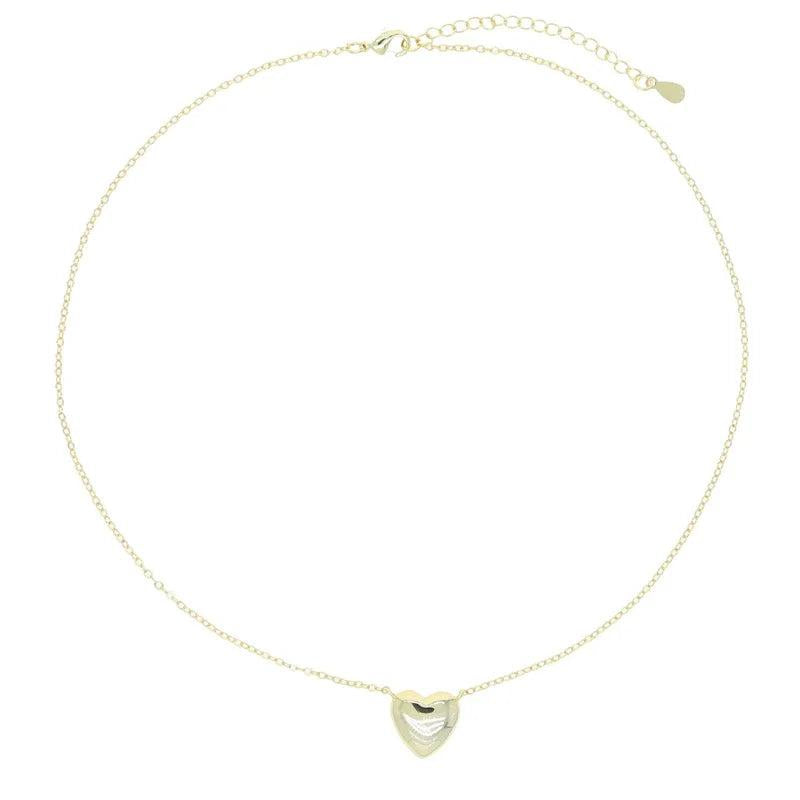 Love Heart Charm Link Chain Necklace Women Gift High Jewelry
