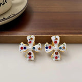 French Pearl Flower Choker Necklace Earring Set