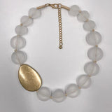 Vintage Collar Necklace Frosted Resin CCB Beads Earthy Collares Necklace