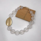 Vintage Collar Necklace Frosted Resin CCB Beads Earthy Collares Necklace