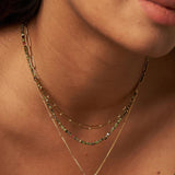 Boho Thin Natural Quartz Stone Necklace For Women Beads Choker Clavicle Chain