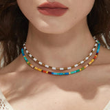 Boho Snap Button Choker Rope Collar Chain Necklace