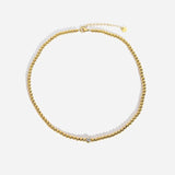 Minimalist 16K Stainless Steel CZ Necklace for Women Party Gift