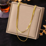 Punk Double Layered Necklace Snake Bone Chain Choker Female