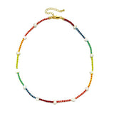 Pearl Beads Choker Necklace Shell Star Beads Pendant Necklace