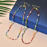 Pearl Beads Choker Necklace Shell Star Beads Pendant Necklace