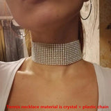 Crystal Choker Chain Necklace for Women Gothic Jewelry