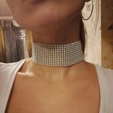 Crystal Choker Chain Necklace for Women Gothic Jewelry