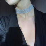 Crystal Choker Chain Necklace for Women Gothic Jewelry