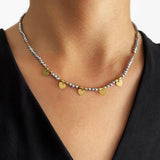 Peri'sbox Silver Heart Charm Beads Choker Necklace Women Jewelry