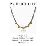 Peri'sbox Silver Heart Charm Beads Choker Necklace Women Jewelry