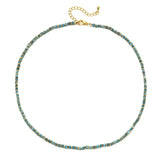 Vintage Stone Bead Men Necklace Natural Crystal Choker