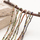 Vintage Stone Bead Men Necklace Natural Crystal Choker