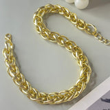 Gothic Metal Chain Necklace Punk Cuban Choker Women Jewelry