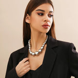 Big CCB Ball Choker Necklace Punk Hip Hop Silver Short Necklace
