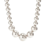 Big CCB Ball Choker Necklace Punk Hip Hop Silver Short Necklace