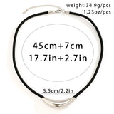 Punk Geometry Clavicle Necklace Elastic Rope Choker Women's Jewelry