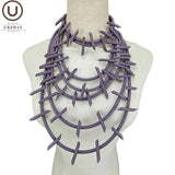 Multicolor Choker Necklaces Rubber Jewelry Women Pendant Necklace