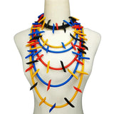 Multicolor Choker Necklaces Rubber Jewelry Women Pendant Necklace