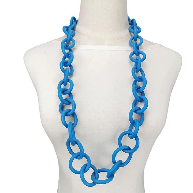 Geometric Rubber Choker Necklace for Women