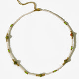 Vintage Green Tourmaline Beaded Choker Necklace