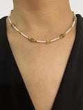 Vintage Green Tourmaline Beaded Choker Necklace
