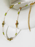 Vintage Green Tourmaline Beaded Choker Necklace