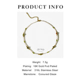 Vintage Green Tourmaline Beaded Choker Necklace