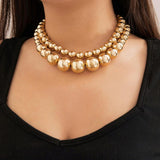 Bohemian Double Layer Bead Chain Necklace for Women