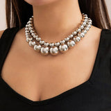 Bohemian Double Layer Bead Chain Necklace for Women