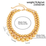 Bohemian Double Layer Bead Chain Necklace for Women