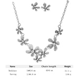 Vintage Flower Necklace Retro Statement Alloy Collar Chokers for Women