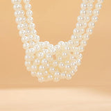 Gothic Pearl Chain Choker Necklace Punk Knot Bead