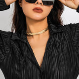 Punk Flat Snake Chain Choker Necklace