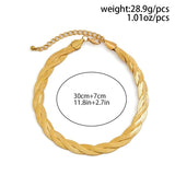 Punk Flat Snake Chain Choker Necklace