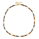 Boho Vintage Beads Choker Natural Pearl Necklace Women's Clavicle Chain