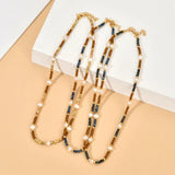Boho Vintage Beads Choker Natural Pearl Necklace Women's Clavicle Chain