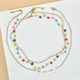 Bohemia Colorful Seed Beads Necklace Flower Jewelry
