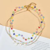 Bohemia Colorful Seed Beads Necklace Flower Jewelry