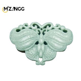 Green Jade Butterfly Pendant Carved Necklace Charm Jewelry