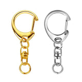 10 Pcs Zinc Alloy KEY Rings w/ Chain Jump Rings for Lanyards D