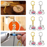 10 Pcs Zinc Alloy KEY Rings w/ Chain Jump Rings for Lanyards D