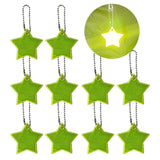10Pcs Child Safety Reflectors Keyrings Stylish Reflective Stars Gear