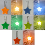 10Pcs Child Safety Reflectors Keyrings Stylish Reflective Stars Gear