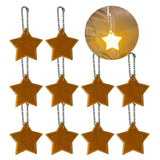 10Pcs Child Safety Reflectors Keyrings Stylish Reflective Stars Gear
