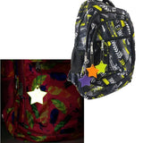 10Pcs Child Safety Reflectors Keyrings Stylish Reflective Stars Gear