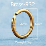 Brass Titanium Zirconium Stainless Steel Key Rings Keychains for Men